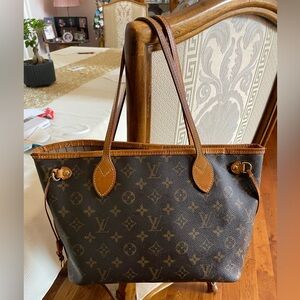 Louis Vuitton brown leather shoulder bag